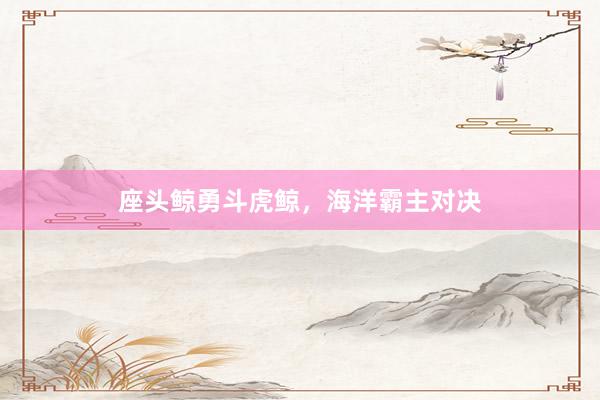 座头鲸勇斗虎鲸，海洋霸主对决